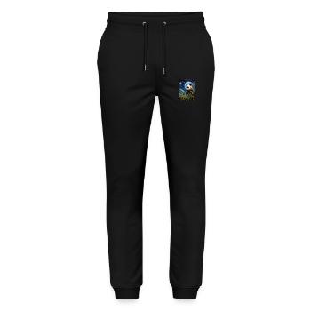 Panda Van Gogh Ciel étoilé Style - Pantalon de jogging bio MOVER Stanley/Stella unisexe - noir - Devant - Marisol (170cm) & Nik (191cm)
