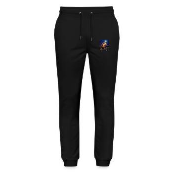 Hedgehog, Van Gogh, Starry Night, Animal - Stanley/Stella Mover Unisex Organic Jogging Trousers - black - Front - Marisol (170cm) & Nik (191cm)