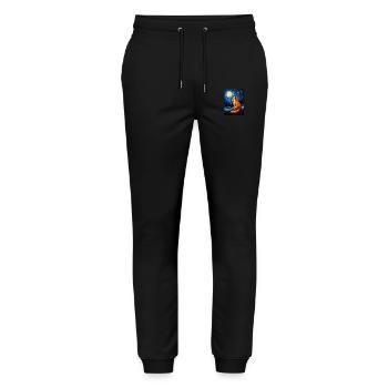 Fuchs Van gogh Style - Stanley/Stella Unisex Bio Jogginghose Mover  - Schwarz - Vorne - Marisol (170cm) & Nik (191cm)