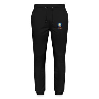 Deer, Van Gogh, Starry Night, Animal - Stanley/Stella Mover Unisex Organic Jogging Trousers - black - Front - Marisol (170cm) & Nik (191cm)