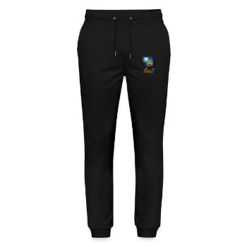 Lion, Van Gogh, Nuit Étoilée, Animal, Lions - Pantalon de jogging bio MOVER Stanley/Stella unisexe - noir - Devant - Marisol (170cm) & Nik (191cm)