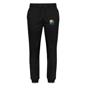 Peacock, Van Gogh, Starry Night, Animal, Bird - Stanley/Stella Mover Unisex Organic Jogging Trousers - black - Front - Marisol (170cm) & Nik (191cm)