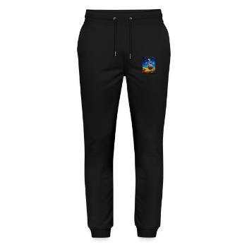Strauss van gogh stlye - Pantalon de jogging bio MOVER Stanley/Stella unisexe - noir - Devant - Marisol (170cm) & Nik (191cm)