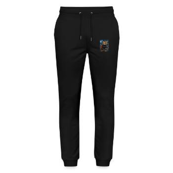 roter panda, van gogh, style - Stanley/Stella Unisex Bio Jogginghose Mover  - Schwarz - Vorne - Marisol (170cm) & Nik (191cm)