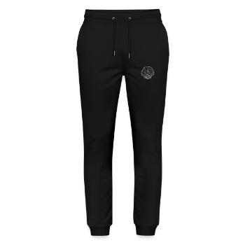 Shell Rays Silhouette - Stanley/Stella Unisex Bio Jogginghose Mover  - Schwarz - Vorne - Marisol (170cm) & Nik (191cm)