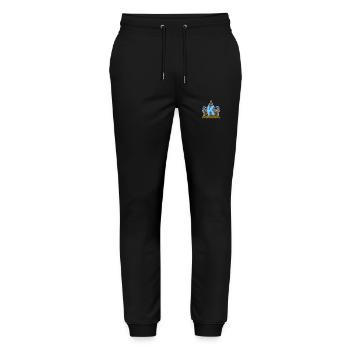 seepferdchen e 262 k - Stanley/Stella Unisex Bio Jogginghose Mover  - Schwarz - Vorne - Marisol (170cm) & Nik (191cm)