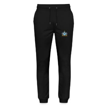 seepferdchen e 262 o - Stanley/Stella Unisex Bio Jogginghose Mover  - Schwarz - Vorne - Marisol (170cm) & Nik (191cm)