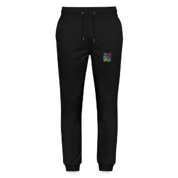 Thailand Party Crew Bunt - Stanley/Stella Unisex Bio Jogginghose Mover  - Schwarz - Vorne - Marisol (170cm) & Nik (191cm)