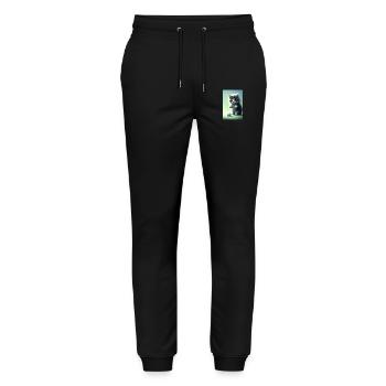 Petit bébé chat mignon - Pantalon de jogging bio MOVER Stanley/Stella unisexe - noir - Devant - Marisol (170cm) & Nik (191cm)
