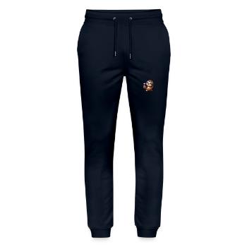sloth party wine red wine lover - Stanley/Stella Mover Unisex Organic Jogging Trousers - navy - Front - Marisol (170cm) & Nik (191cm)
