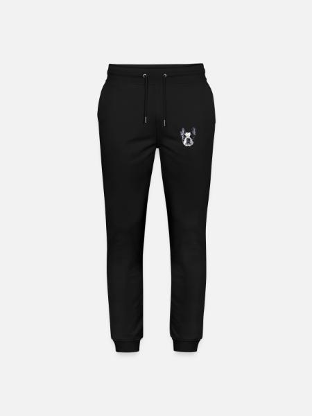 Bouledogue français Low Poly Design - Pantalon de jogging bio MOVER Stanley/Stella unisexe - noir
