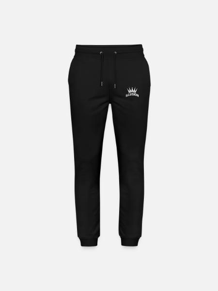 illusion (white logo) - Stanley/Stella Mover Unisex Organic Jogging Trousers - black