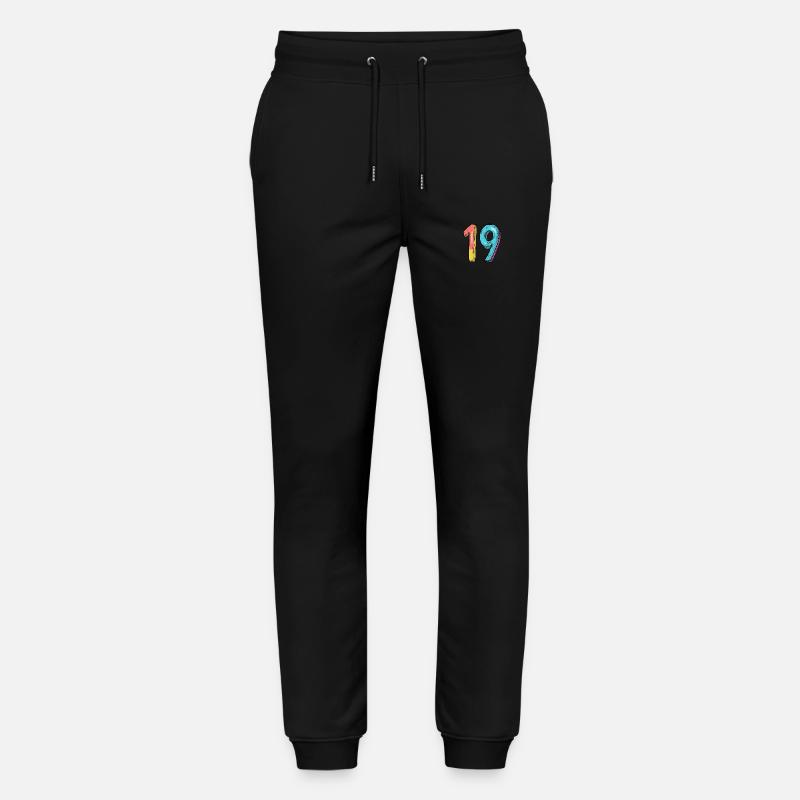 19 Zahl Comic - Stanley/Stella Unisex Bio Jogginghose Mover  - Schwarz