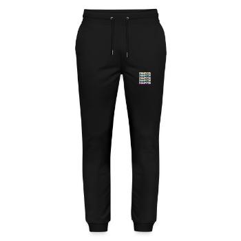 Klettern Zugspitze - Stanley/Stella Unisex Bio Jogginghose Mover  - Schwarz - Vorne - Marisol (170cm) & Nik (191cm)