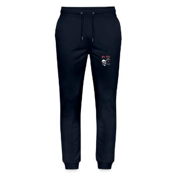 48 Years Old and Still Punk, Punks Not Dead, Punk - Stanley/Stella Mover Unisex Organic Jogging Trousers - navy - Front - Marisol (170cm) & Nik (191cm)