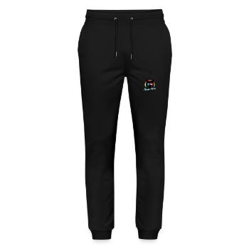 Cat Ladies for Kamala Harris 2024 - Cat Lady for - Stanley/Stella Mover Unisex Organic Jogging Trousers - black - Front - Marisol (170cm) & Nik (191cm)