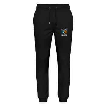 Leopard Hunting Jaguar Animal Welfare - Stanley/Stella Mover Unisex Organic Jogging Trousers - black - Front - Marisol (170cm) & Nik (191cm)