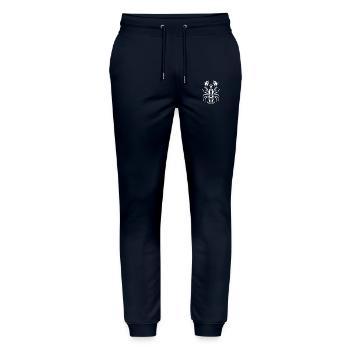 Lobster - Stanley/Stella Mover Unisex Organic Jogging Trousers - navy - Front - Marisol (170cm) & Nik (191cm)