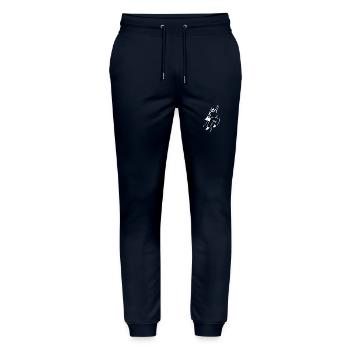Héros, Humain - Pantalon de jogging bio MOVER Stanley/Stella unisexe - marine - Devant - Marisol (170cm) & Nik (191cm)