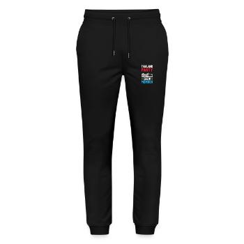 Thailand Party Crew - Stanley/Stella Unisex Bio Jogginghose Mover  - Schwarz - Vorne - Marisol (170cm) & Nik (191cm)