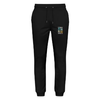 Kolibris Süß Zeichen - Stanley/Stella Unisex Bio Jogginghose Mover  - Schwarz - Vorne - Marisol (170cm) & Nik (191cm)