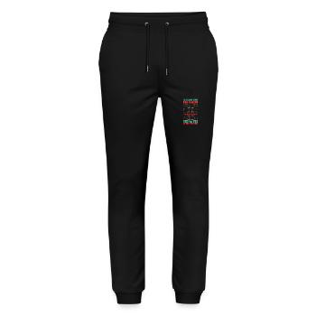Weihnachtsmann Weihnachten Weihnachtsfest Elf - Stanley/Stella Unisex Bio Jogginghose Mover  - Schwarz - Vorne - Marisol (170cm) & Nik (191cm)
