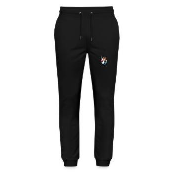 Unicorn Head Portrait - Stanley/Stella Mover Unisex Organic Jogging Trousers - black - Front - Marisol (170cm) & Nik (191cm)