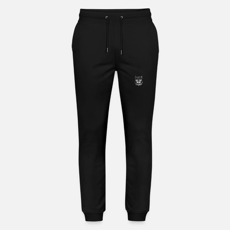 Eule Kopf Porträt Cool - Stanley/Stella Unisex Bio Jogginghose Mover  - Schwarz