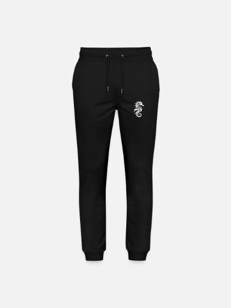 Cute little tattoo seahorse - Stanley/Stella Mover Unisex Organic Jogging Trousers - black