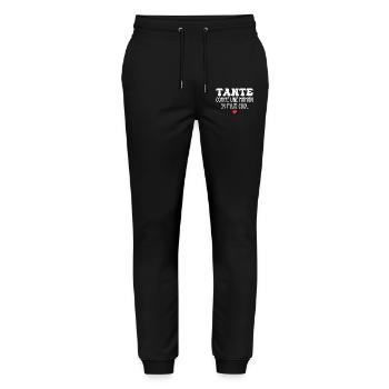 Tante Comme Une Maman Cool Humour Tata Cadeau - Pantalon de jogging bio MOVER Stanley/Stella unisexe - noir - Devant - Marisol (170cm) & Nik (191cm)