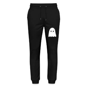 Halloween T-shirt Ghost spooky cute shirt - Stanley/Stella Mover Unisex Organic Jogging Trousers - black - Front - Marisol (170cm) & Nik (191cm)