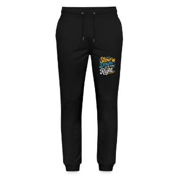 Calm down - you're doing the right thing - Stanley/Stella Mover Unisex Organic Jogging Trousers - black - Front - Marisol (170cm) & Nik (191cm)