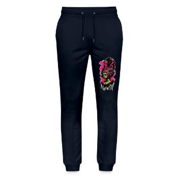 Graffiti au néon - Pantalon de jogging bio MOVER Stanley/Stella unisexe - marine - Devant - Marisol (170cm) & Nik (191cm)