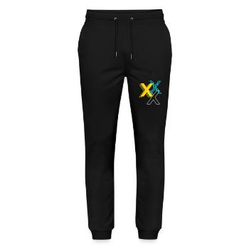 X Letter - Stanley/Stella Mover Unisex Organic Jogging Trousers - black - Front - Marisol (170cm) & Nik (191cm)
