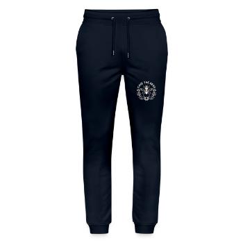 Save the bees - Stanley/Stella Mover Unisex Organic Jogging Trousers - navy - Front - Marisol (170cm) & Nik (191cm)