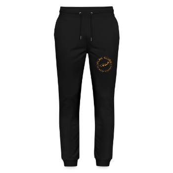 Clan Silure Wear - Design retro vintage orange - Stanley/Stella Unisex Bio Jogginghose Mover  - Schwarz - Vorne - Marisol (170cm) & Nik (191cm)