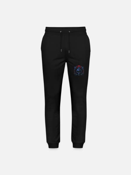SKUL Red Blue - Stanley/Stella Mover Unisex Organic Jogging Trousers - black