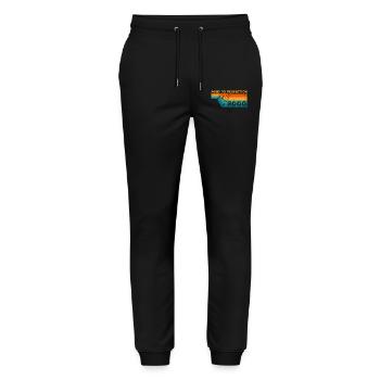 Vintage 2000 - Cadeau D’anniversaire 2000 Retro - Pantalon de jogging bio MOVER Stanley/Stella unisexe - noir - Devant - Marisol (170cm) & Nik (191cm)