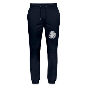 Circle | Art | Moon | True Moon Love - Stanley/Stella Mover Unisex Organic Jogging Trousers - navy - Front - Marisol (170cm) & Nik (191cm)