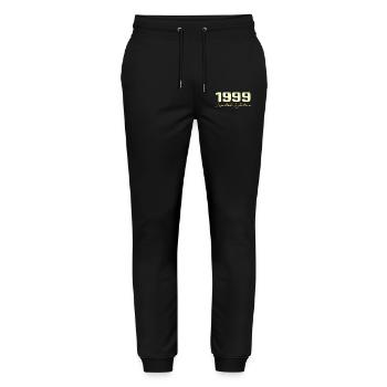 1999 Édition Limitée - 1999 Cadeau D'anniversaire - Pantalon de jogging bio MOVER Stanley/Stella unisexe - noir - Devant - Marisol (170cm) & Nik (191cm)