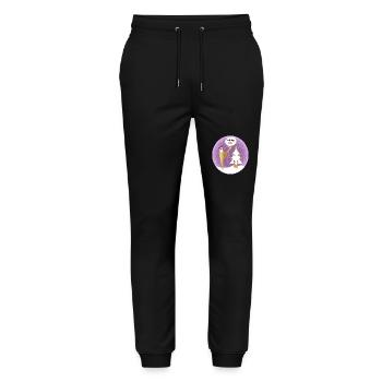 Yoga Shirt Weihnachten Say Ho Nikolaus Santa Claus - Stanley/Stella Unisex Bio Jogginghose Mover  - Schwarz - Vorne - Marisol (170cm) & Nik (191cm)