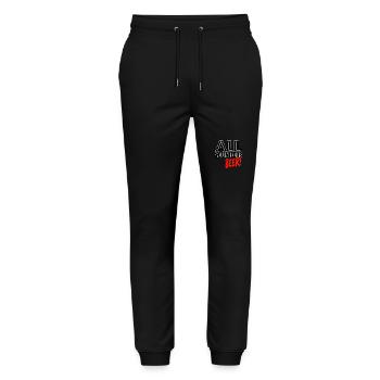 All you need is beer - Stanley/Stella Unisex Bio Jogginghose Mover  - Schwarz - Vorne - Marisol (170cm) & Nik (191cm)