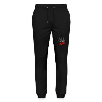All you need is holiday! - Stanley/Stella Unisex Bio Jogginghose Mover  - Schwarz - Vorne - Marisol (170cm) & Nik (191cm)