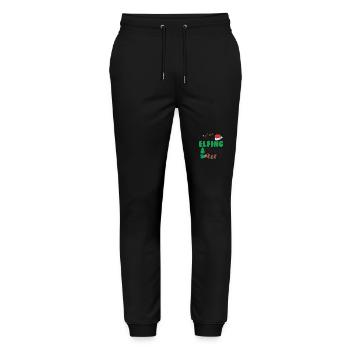 I am so merry Elfing - Stanley/Stella Unisex Bio Jogginghose Mover  - Schwarz - Vorne - Marisol (170cm) & Nik (191cm)
