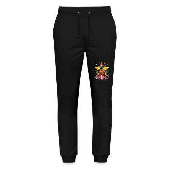 Scary Santa - Stanley/Stella Unisex Bio Jogginghose Mover  - Schwarz - Vorne - Marisol (170cm) & Nik (191cm)