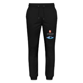 Genderalarm - Stanley/Stella Unisex Bio Jogginghose Mover  - Schwarz - Vorne - Marisol (170cm) & Nik (191cm)