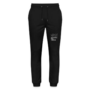 Meine drei Probleme... - Stanley/Stella Unisex Bio Jogginghose Mover  - Schwarz - Vorne - Marisol (170cm) & Nik (191cm)