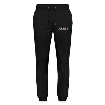 Pariser Liebe - Stanley/Stella Unisex Bio Jogginghose Mover  - Schwarz - Vorne - Marisol (170cm) & Nik (191cm)
