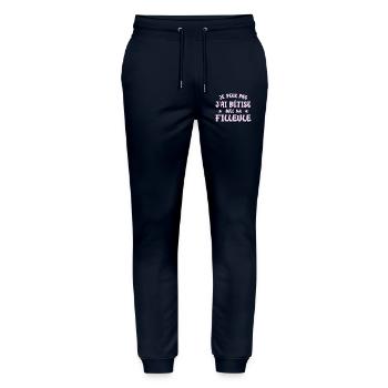 I can't I messed up with my goddaughter - Stanley/Stella Mover Unisex Organic Jogging Trousers - navy - Front - Marisol (170cm) & Nik (191cm)