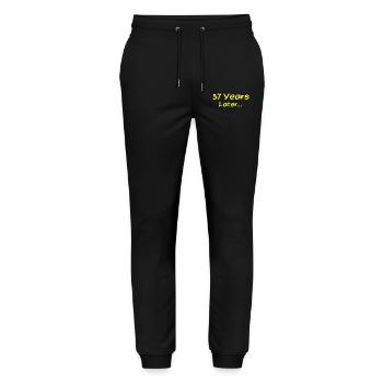 37 Years Later Funny Birthday Gifts, 37th Birthday - Stanley/Stella Mover Unisex Organic Jogging Trousers - black - Front - Marisol (170cm) & Nik (191cm)